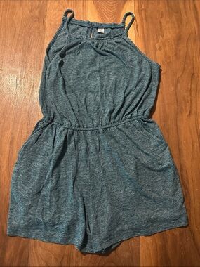 Old Navy Casual Teal Loose Knit Romper Sz M